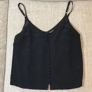 Black silk Madewell camisole. Size 4